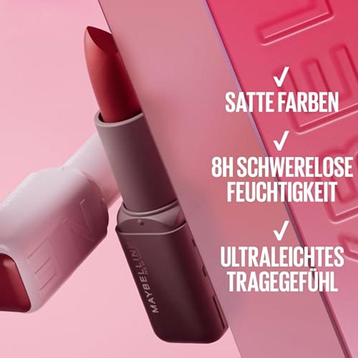 MAYBELLINE Serum Lippenstift Satijn 106 Maybe it's Soft 4,5 g - 3 stuks