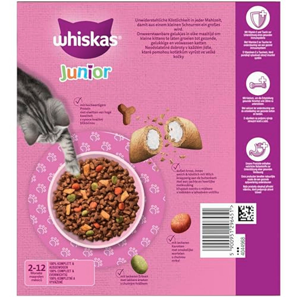 Whiskas Junior droogvoer kat kip 5 x 800 g - 3-pack