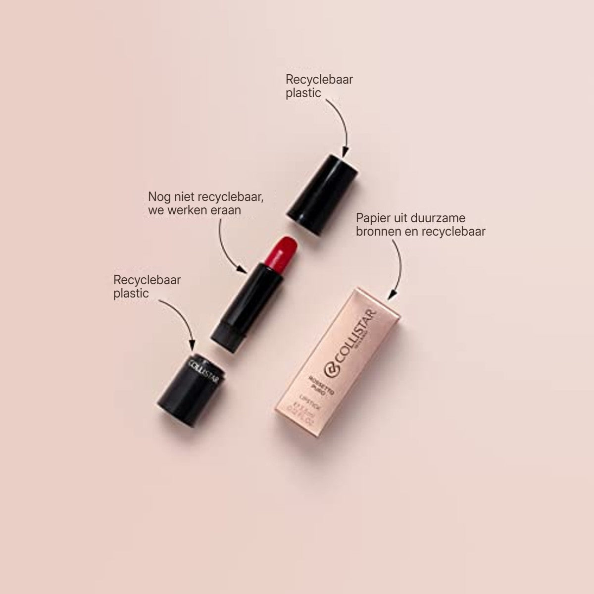 Collistar Puro Lipstick Lippenstift nr. 102 Dusty Rose 3,5 ml - 3-pack – foto 4
