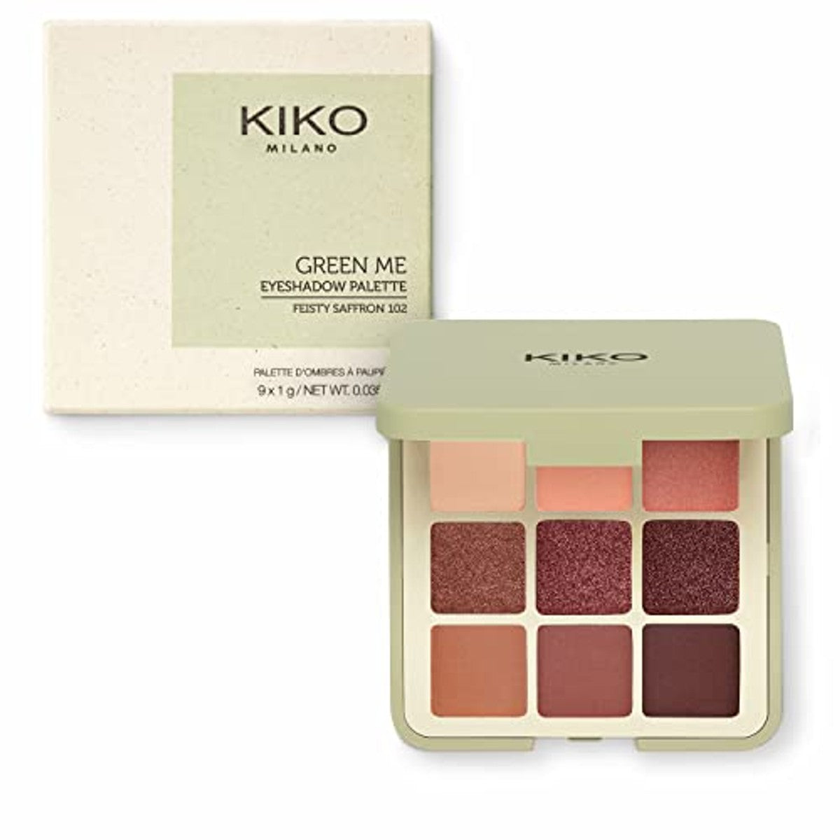 Kiko Milano Green Me Oogschaduwpalet Kleur 102 Feisty Saffraan - 6-pack
