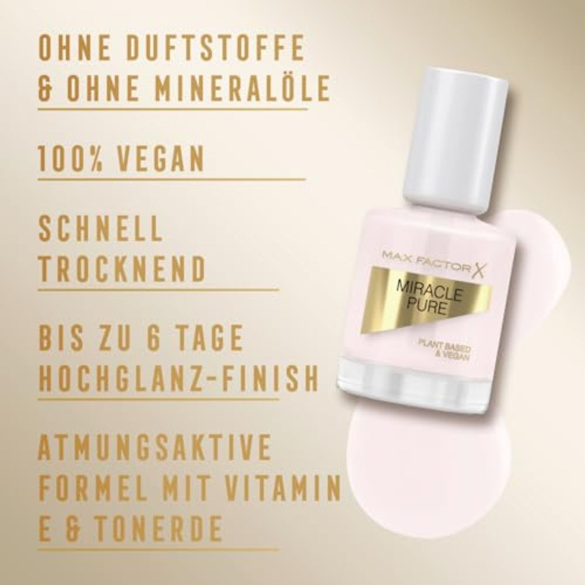 Max Factor Miracle Pure Nail Colour 205 Nude Rose 12 ml - 6 stuks