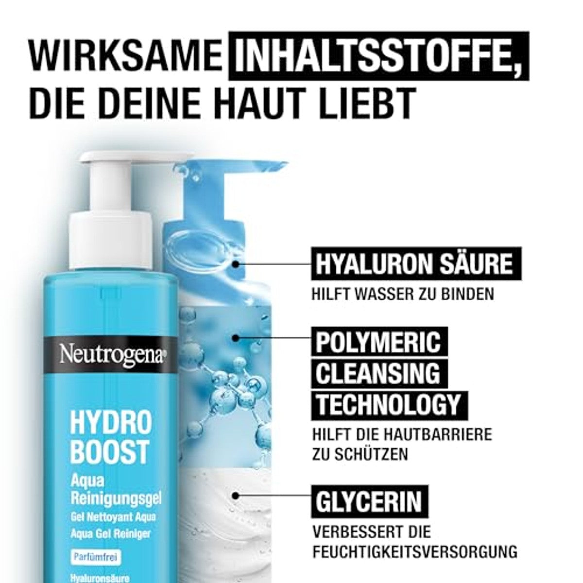Neutrogena Hydro Boost Aqua-reinigingsgel parfumvrij 3 x 200 ml - Voordeelverpakking