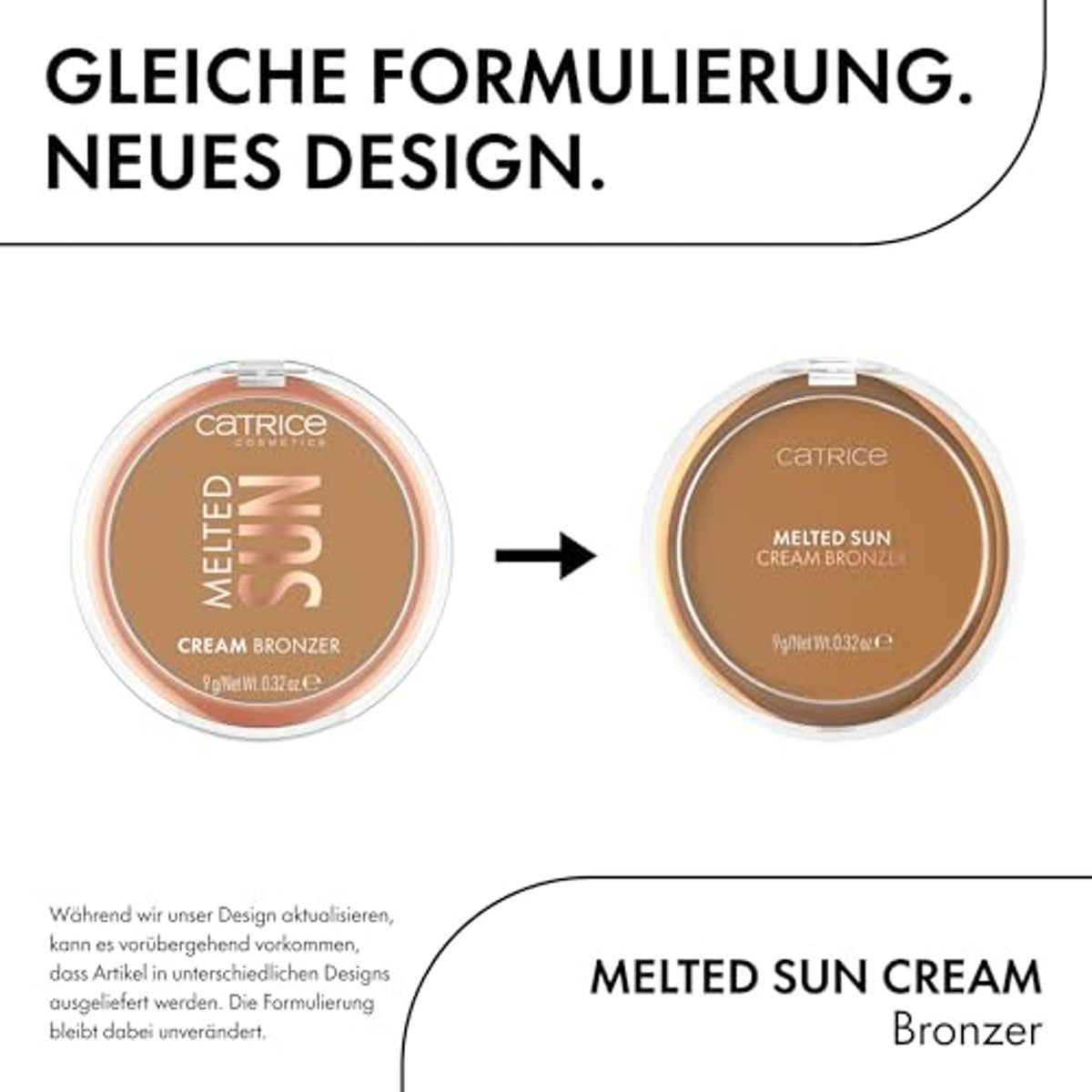 Catrice Melted Sun Cream Bronzer, nr. 020, bruin, definiërend, direct resultaat, natuurlijk, mat, veganistisch, olievrij, zonder parfum, zonder alcohol, per stuk verpakt (9 g) – Catrice Cosmetics