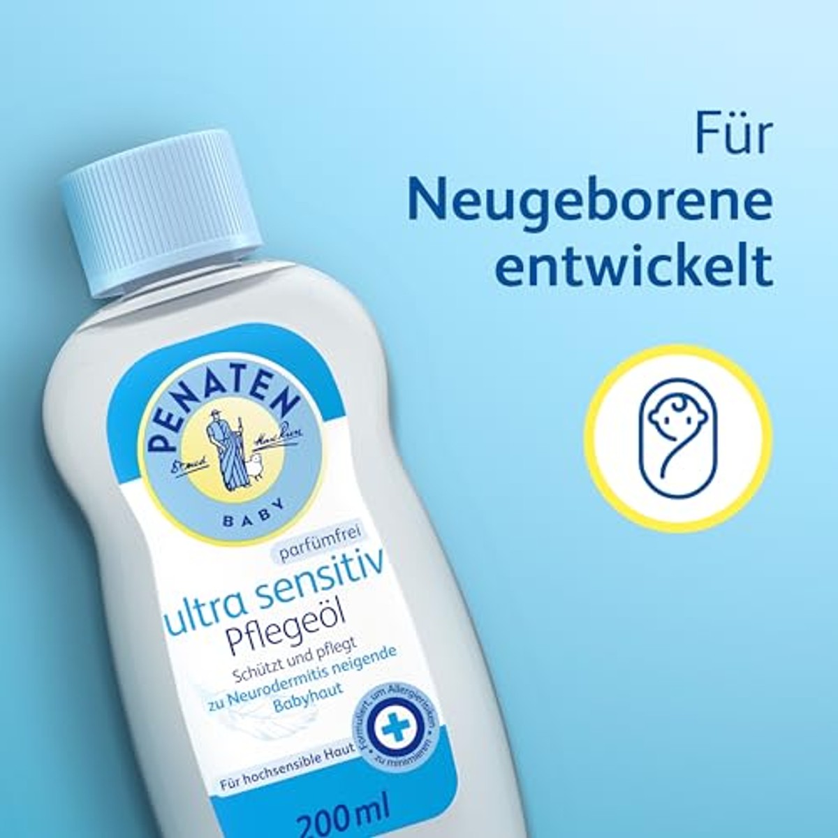 Penaten Ultra Sensitive verzorgende olie babyverzorgingsolie 3 x 200 ml - Voordeelverpakking