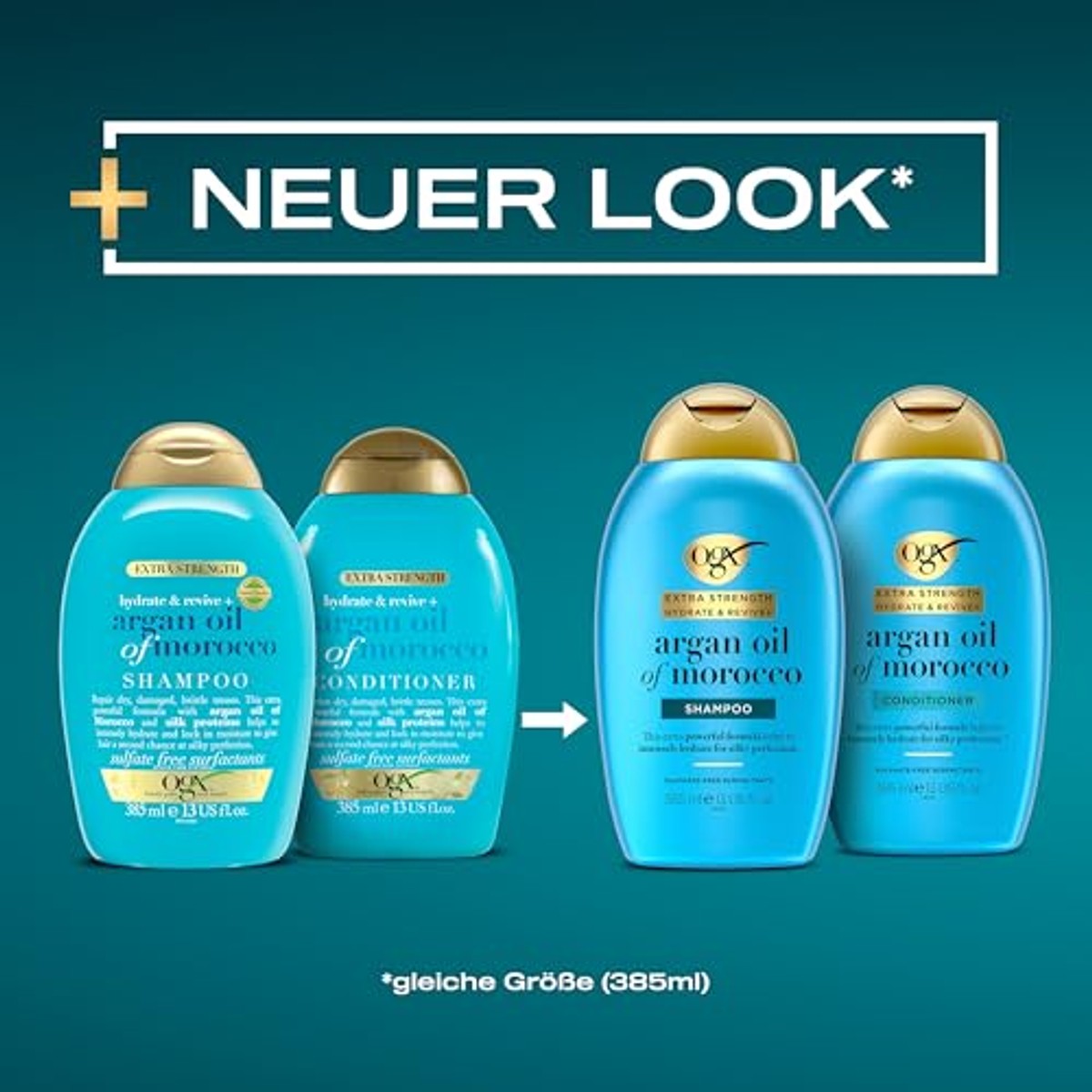 OGX Hydrate & Revive Argan Oil of Morocco Shampoo 385 ml - 3 stuks