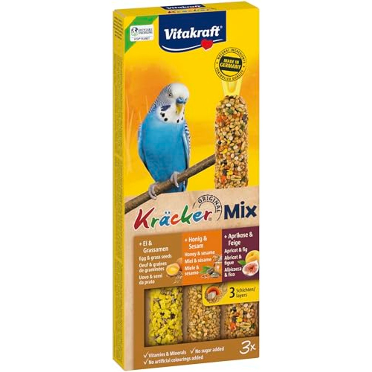 Vitakraft Kruikmix vogelsnack knabbelstokjes gemengd 10 x 80 g - 6-pack