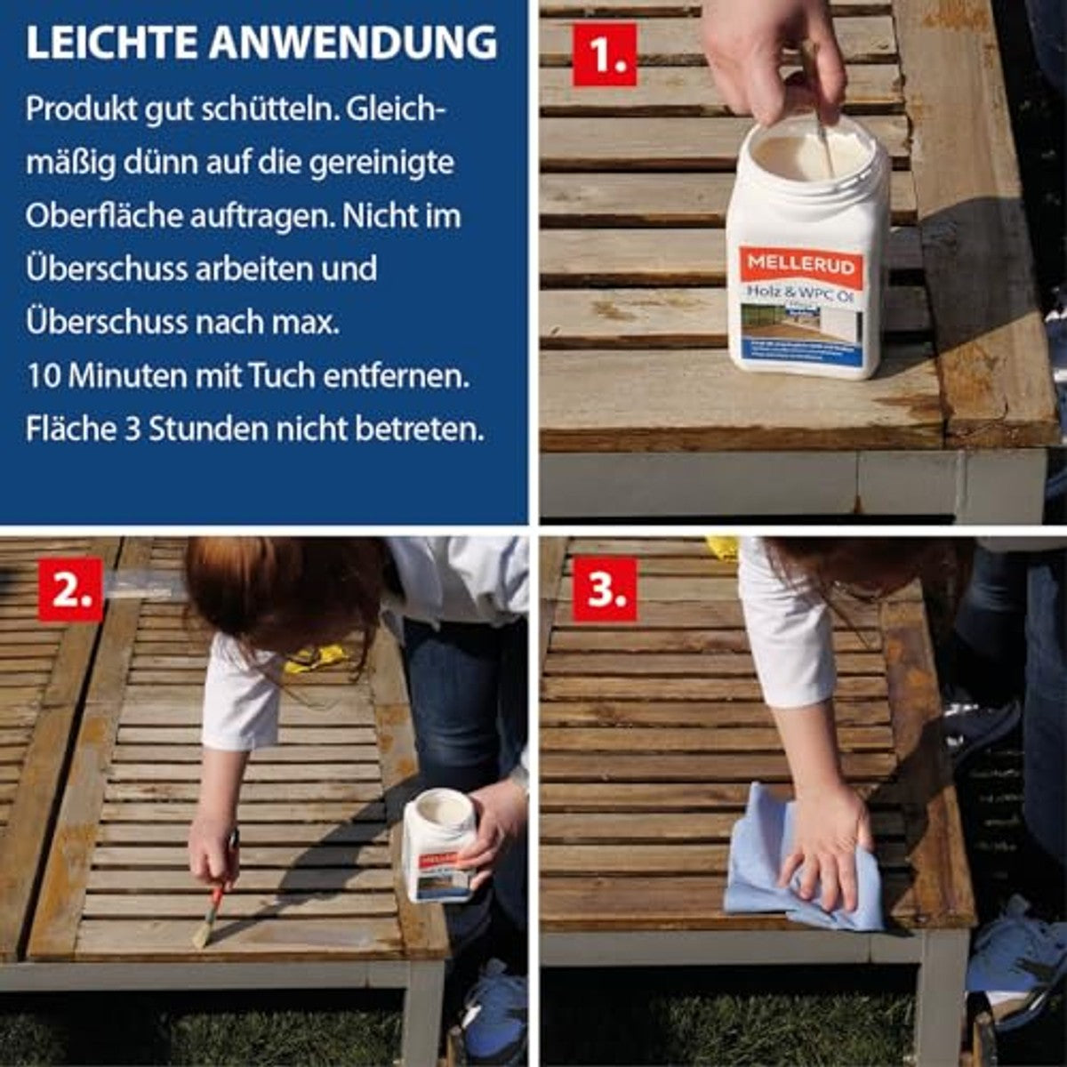 Mellerud Hout & WPC olie verzorging kleurloos 0,75 l – Mellerud