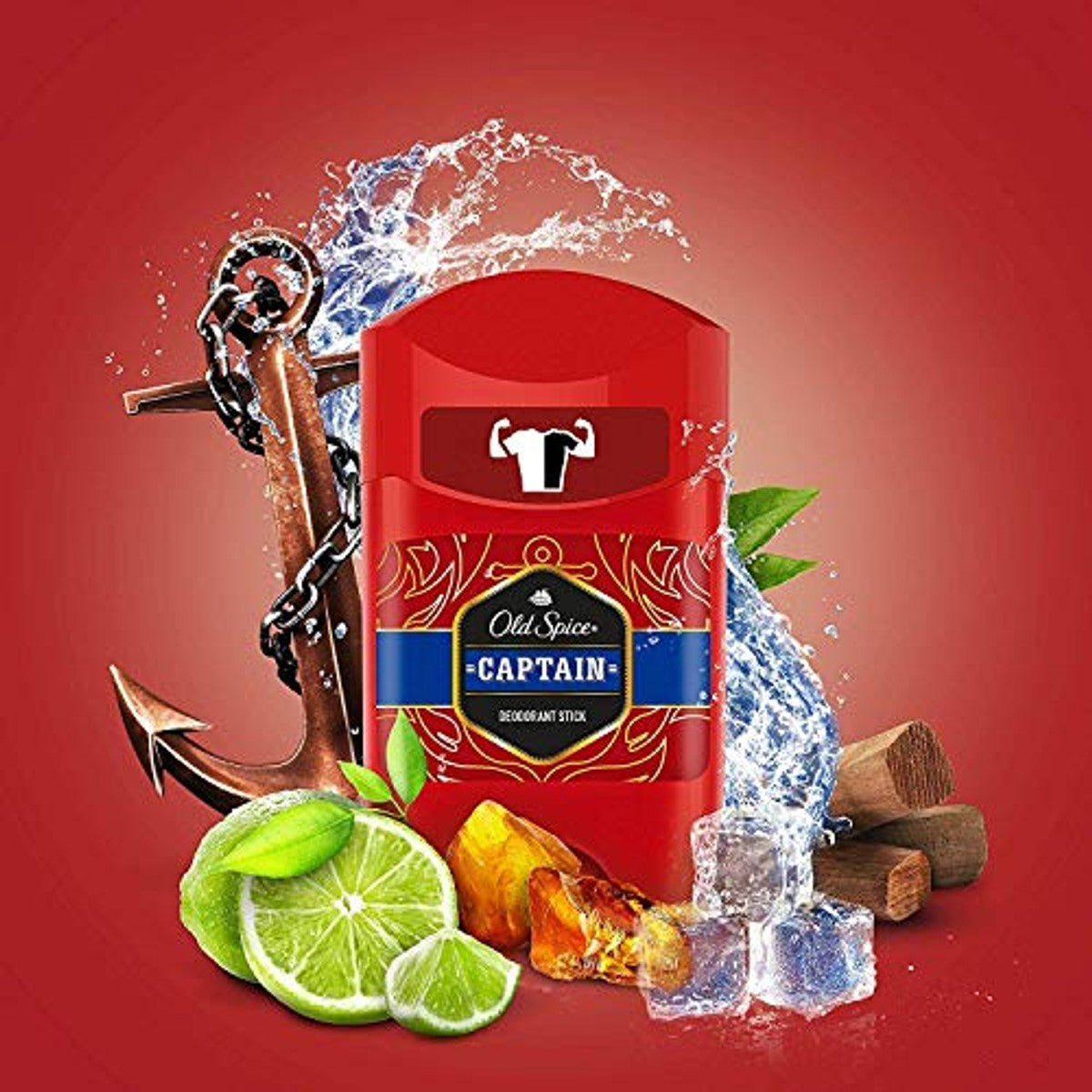 Old Spice Captain deodorantstick voor mannen 6 x 50 ml - Voordeelverpakking