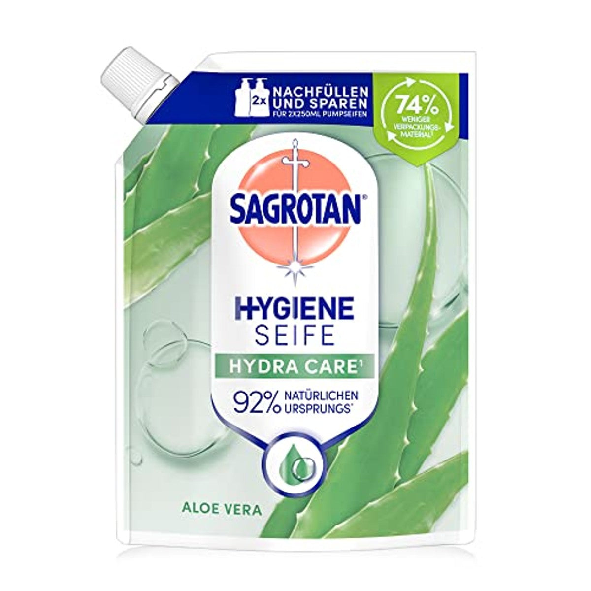 Sagrotan Handzeep navulling aloë vera – 6 x 500 ml vloeibare zeep & handzeep navulling braam en bosvruchten – 6 x 500 ml vloeibare zeep – Sagrotan