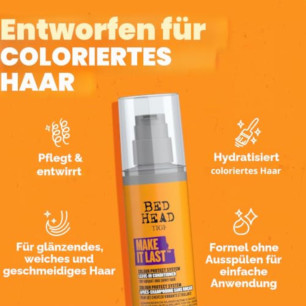 TIGI Make It Last Colour Protection Leave-In Conditioner 200 ml Oranje - 3-pack