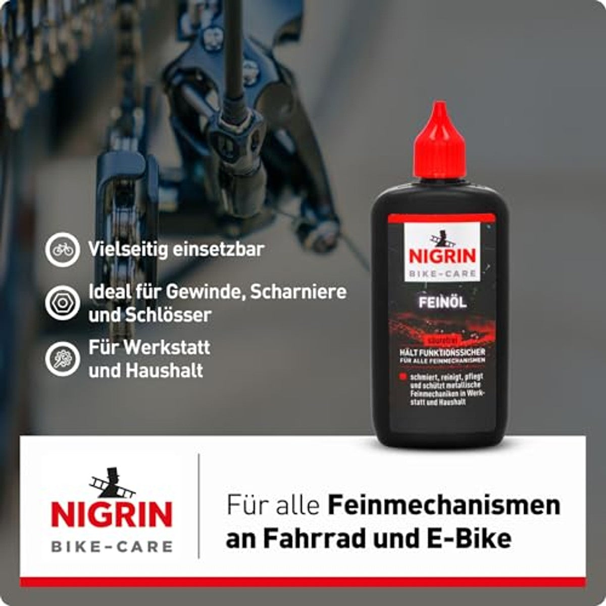 NIGRIN BIKE-CARE Fijne olie fles 100 ml – NIGRIN