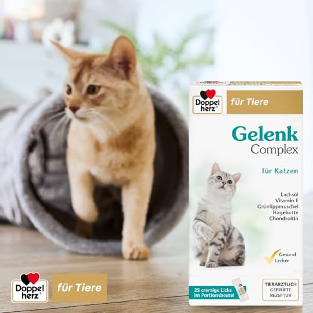 Doppelherz Voor Dieren Gewrichtscomplex voor Katten 25 likken - 3-pack