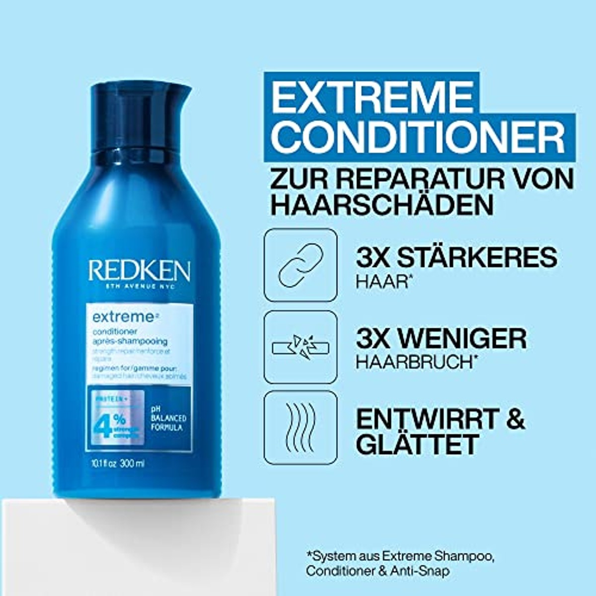 Redken Extreme Verzorgingsset Shampoo, Conditioner en Masker 300 ml + 300 ml + 250 ml