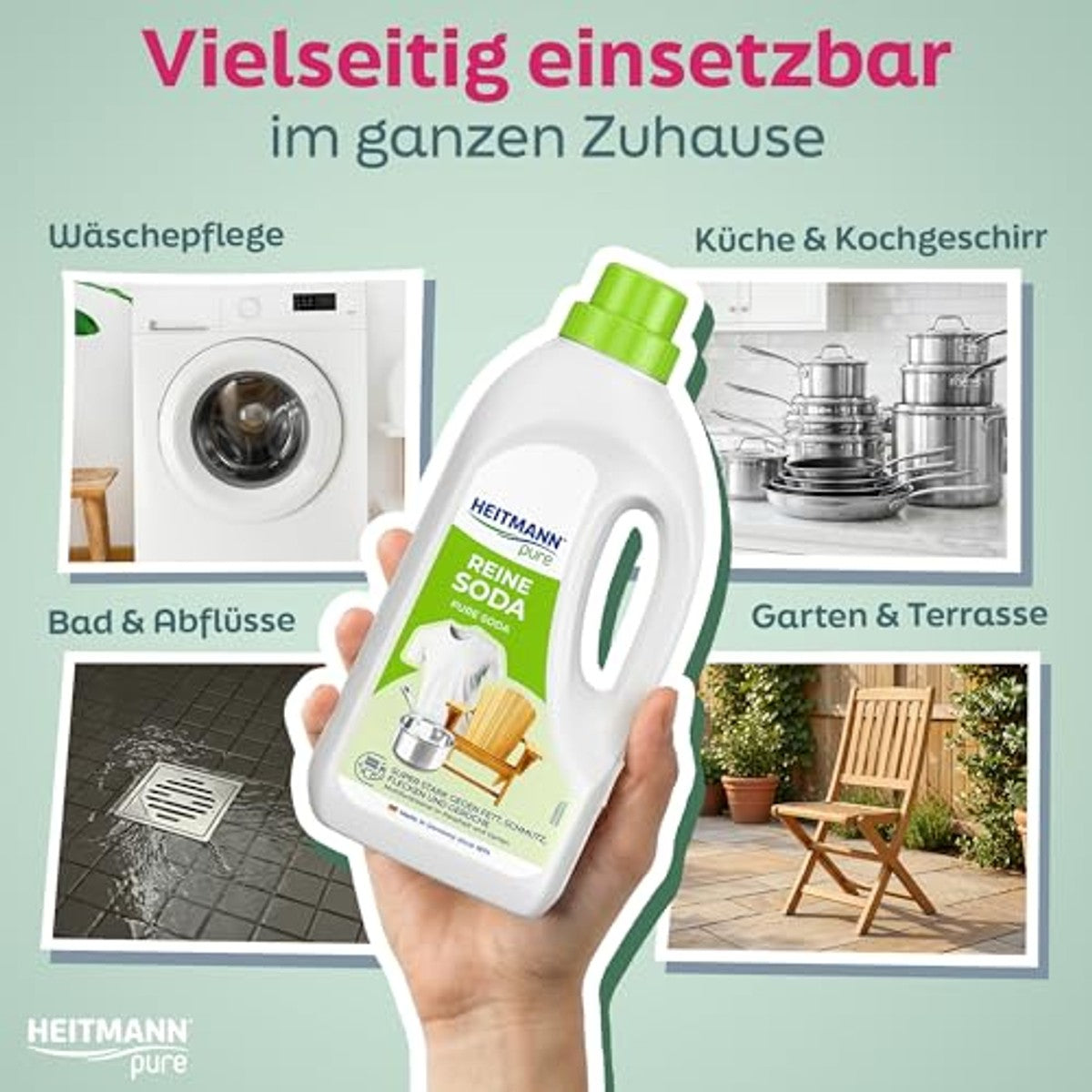 HEITMANN pure Pure Soda veelzijdige reiniger 1 liter – HEITMANN pure