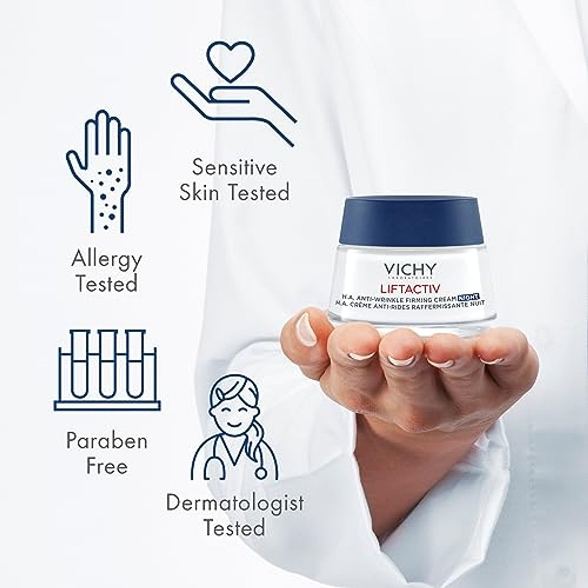 Vichy Liftactiv Hyaluron Anti-rimpel en Stevigheid Nachtcrème 50 ml - 3-pack