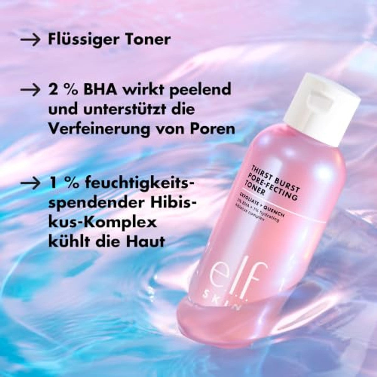 e.l.f. Thirst Burst Pore-fecting Toner - 3 stuks