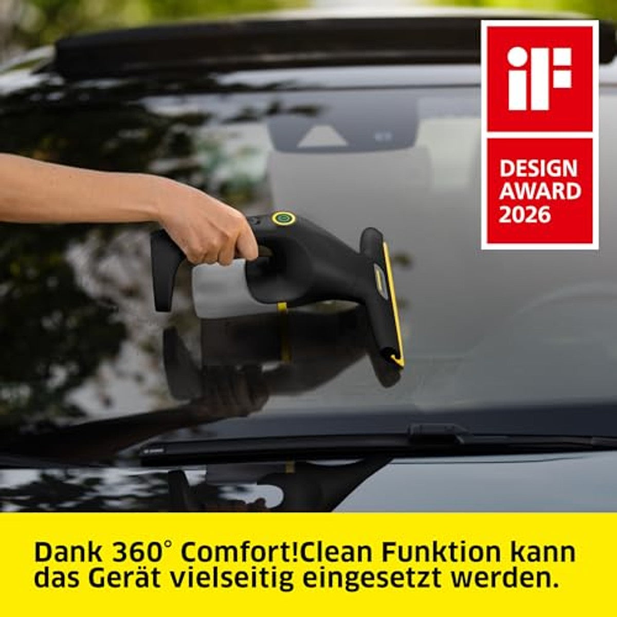KÄRCHER WV 1 Compact Care Extra+ Black raamzuiger 100 ml – KÄRCHER