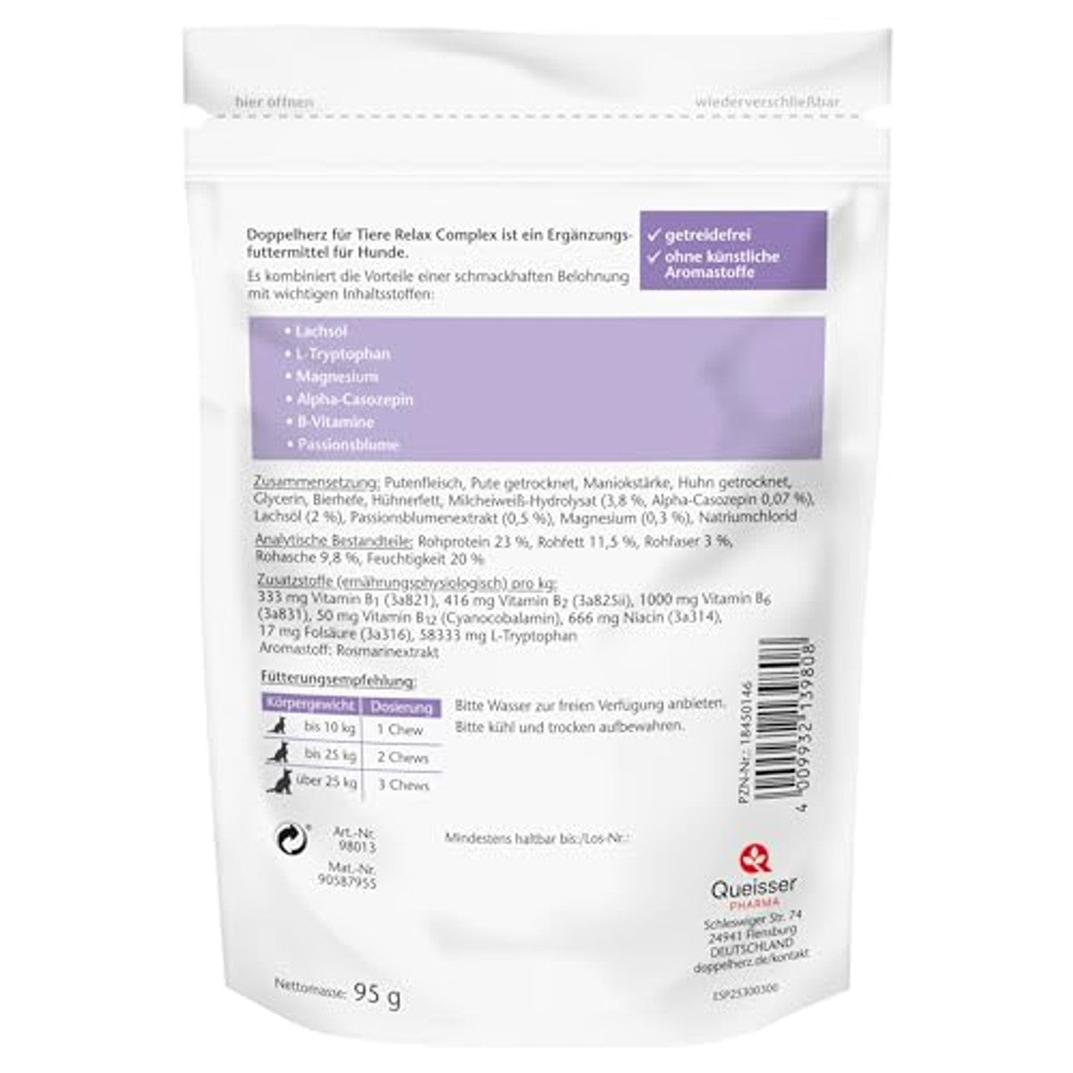 Doppelherz voor Dieren Relax Complex voor Honden 30 Chews - 3-pack