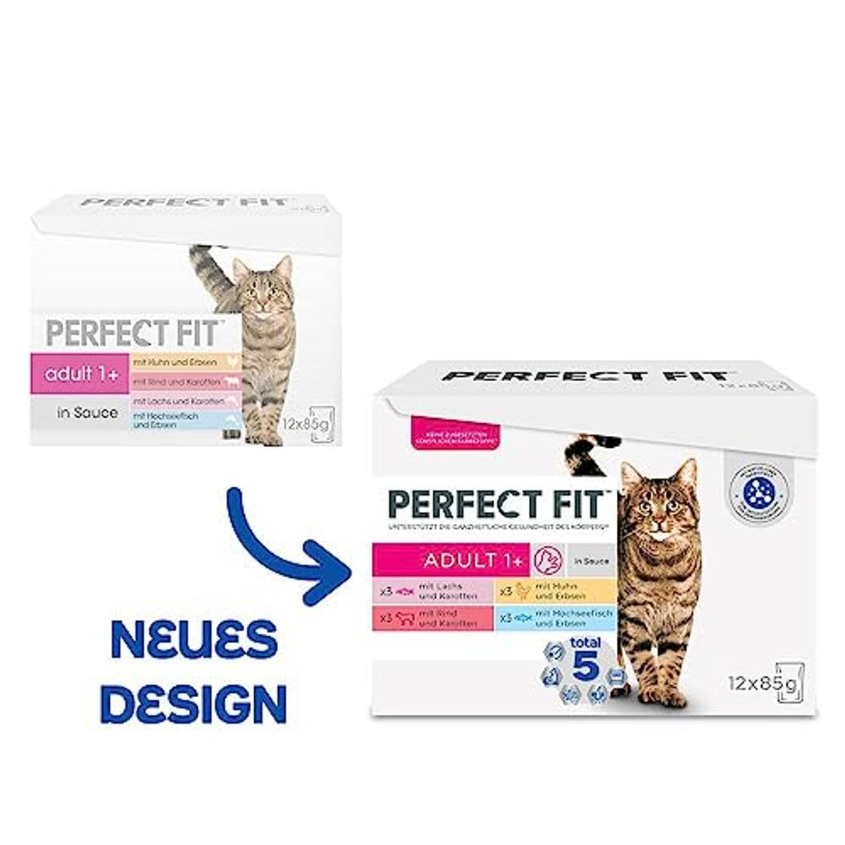 Perfect Fit Adult 1+ natvoer kattenvoer Selectie 48 x 85 g - 3-pack