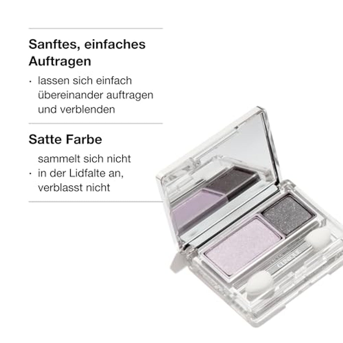 Clinique All About Shadow Duo. Perfect afgestemde oogschaduw voor veelzijdige looks | ultra licht + 8 uur houvast
