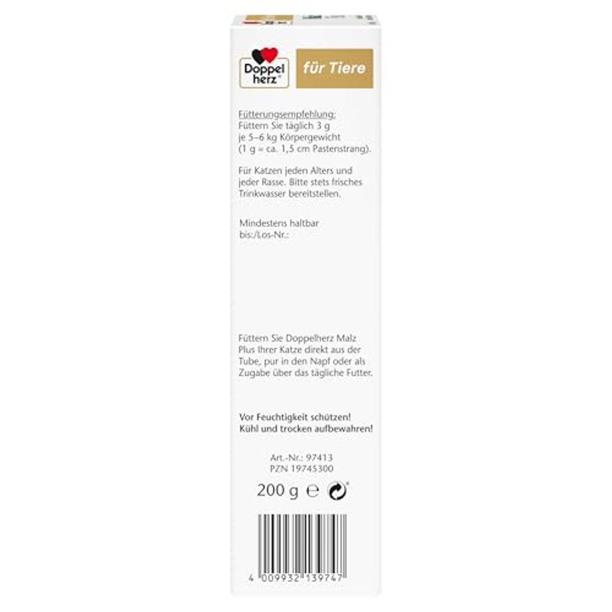 Doppelherz Malz Plus Anti-Hairball-pasta voor katten – Doppelherz