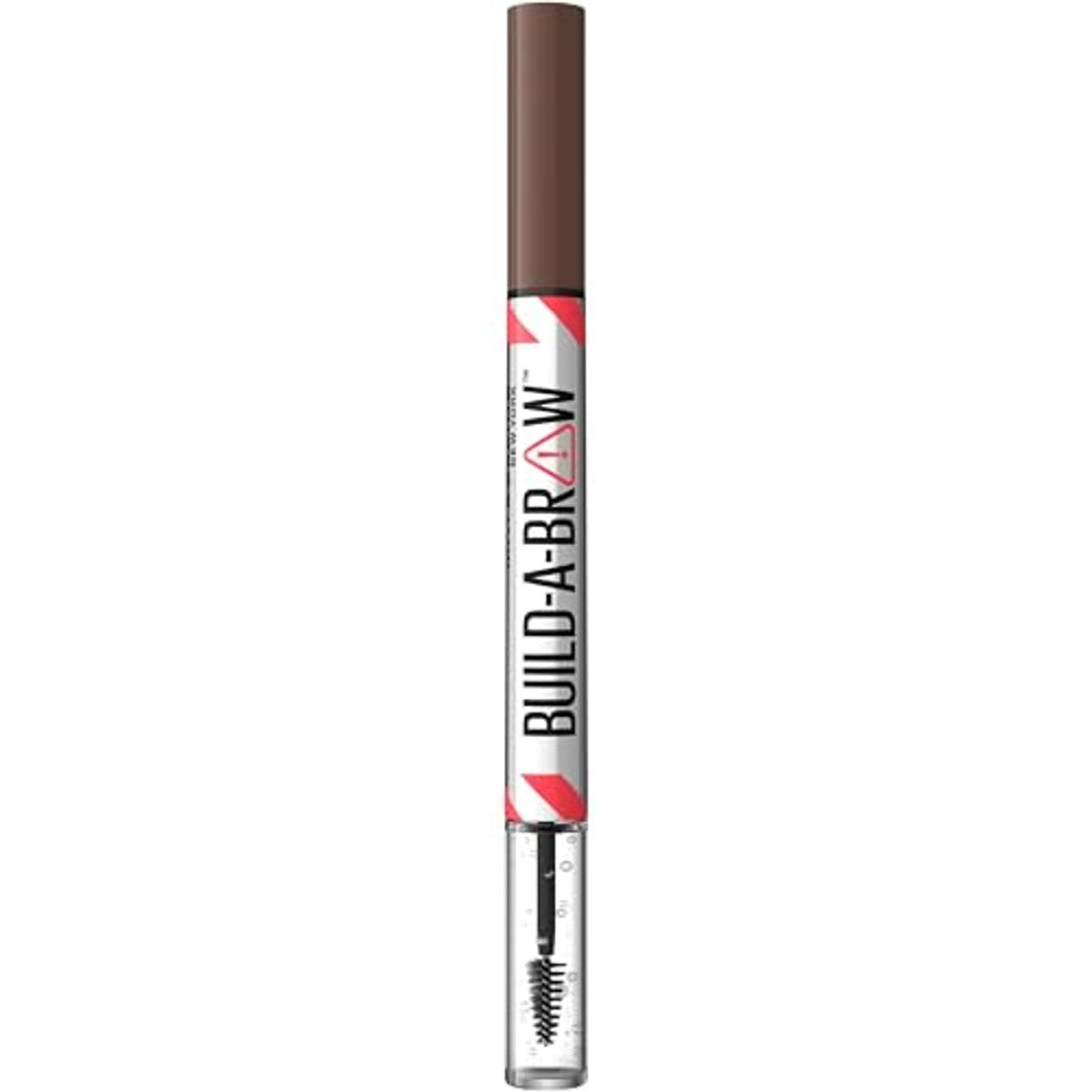 Maybelline New York 2-in-1 wenkbrauwstift met gel voor volle en gedefinieerde wenkbrauwen, blijft tot 24 uur zitten, vervaagt niet, Build-A-Brow, veganistische formule, nr. 257 Medium Brown | Augenbrauenstift mit Versiegelungsgel, echt – MAYBELLINE