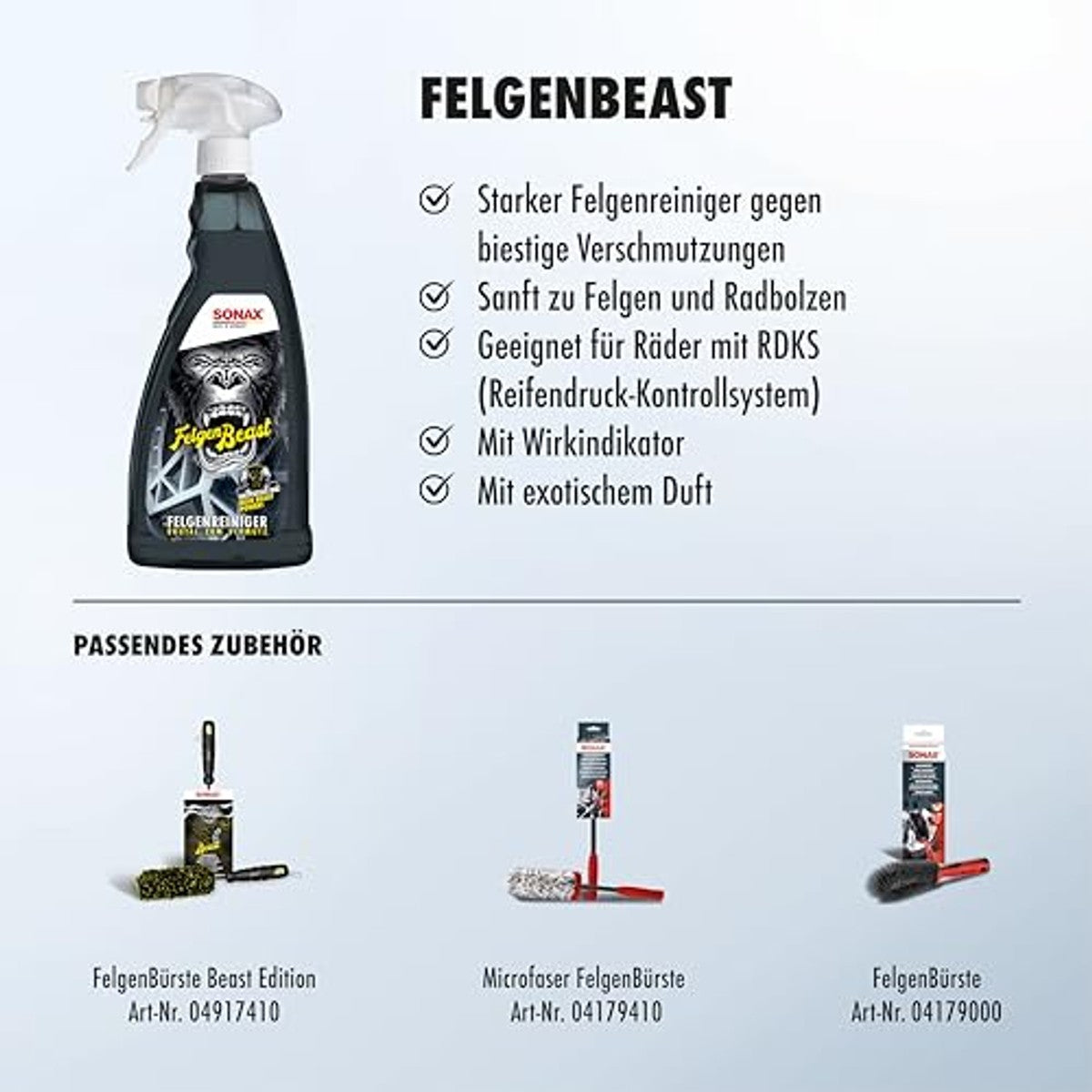 SONAX FelgenBeast Velgenreiniger 3 x 1 l - Voordeelverpakking