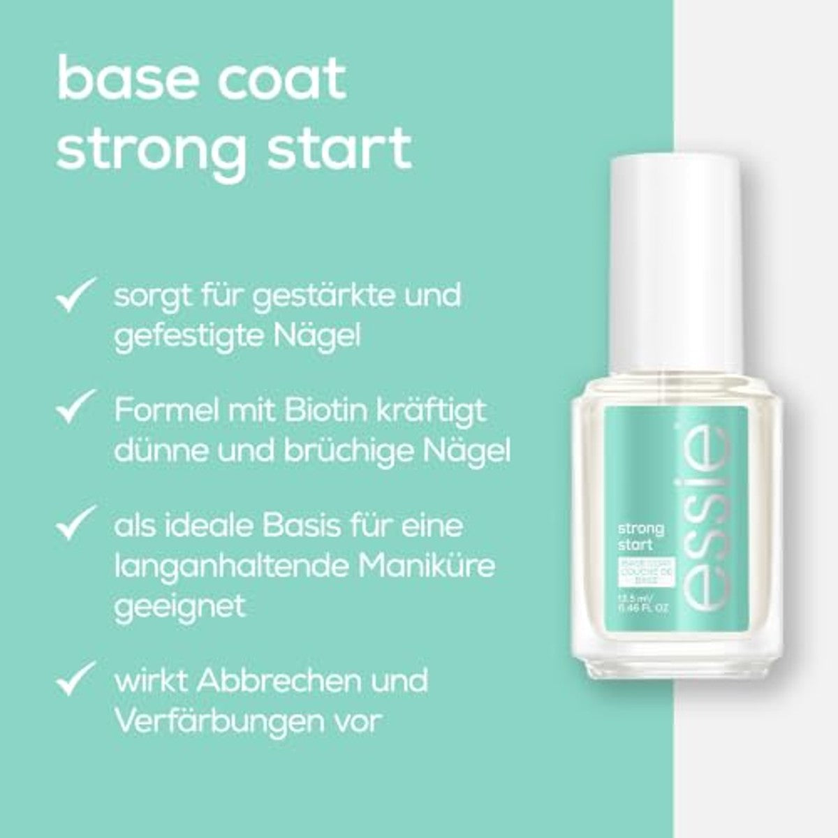 essie Base Coat Strong Start met biotine 13,5 ml - 3 stuks
