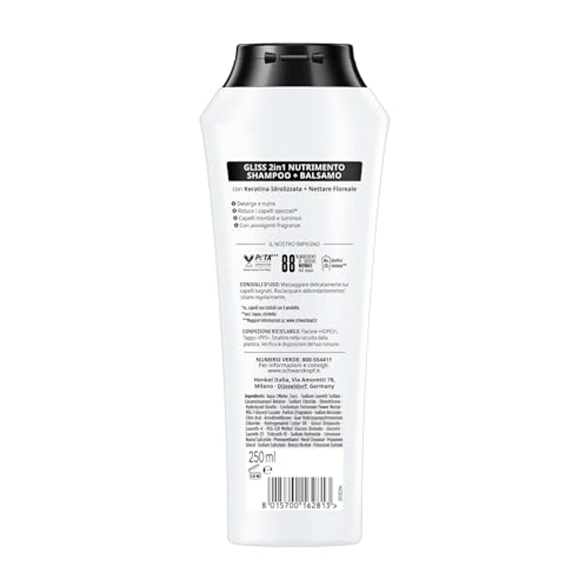 Schwarzkopf Gliss Nutitura 2-in-1 Shampoo + Conditioner 6 x 250 ml – Gliss