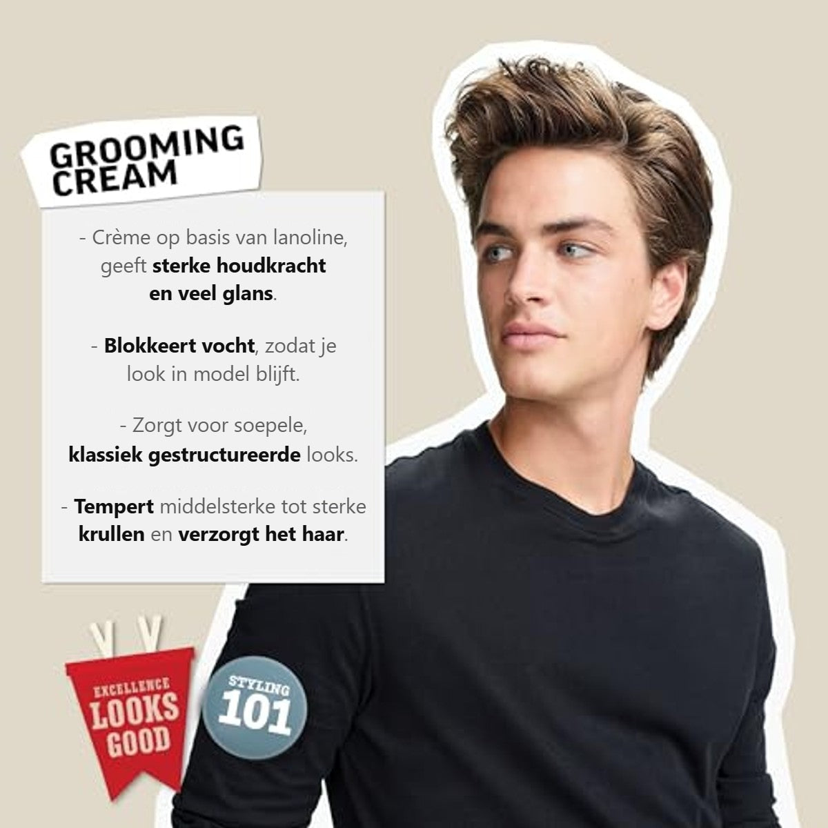 American Crew Grooming Cream Stylingcrème voor Mannen 85 g - 3-pack – foto 4