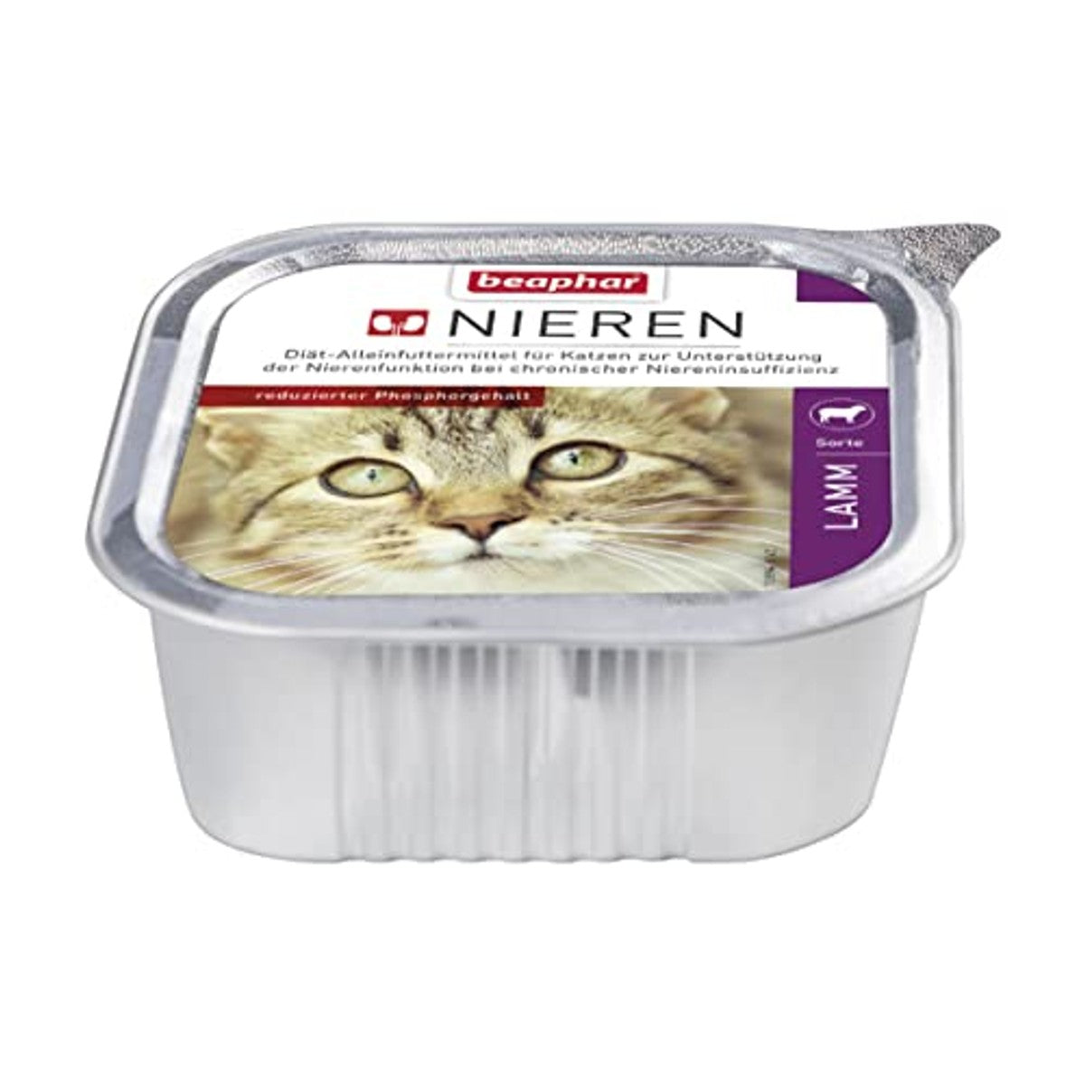 BEAPHAR – Nierdieet Lamm – Dieet alleen voer voor katten met chronisch nierfalen – ter ondersteuning van de nierfunctie – 100 g – beaphar