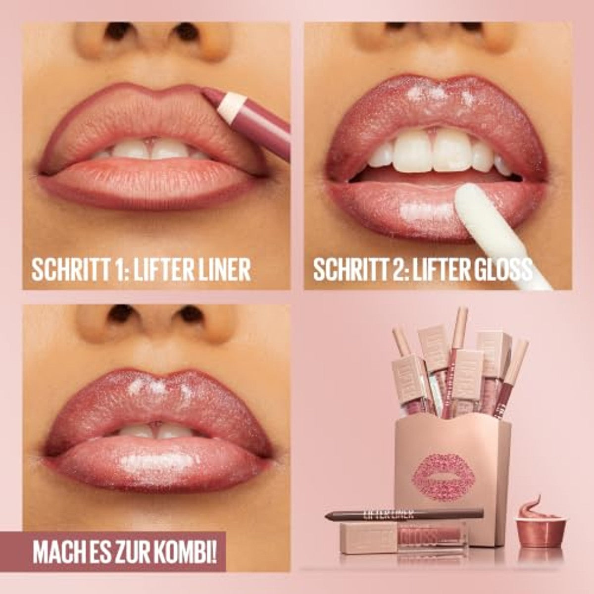 Maybelline New York Lifter Liner Lipliner voor volle en mollige lippen met lifting-effect, crèmige lipliner met hyaluronzuur, nr. 05 On It, 1,3 g – MAYBELLINE