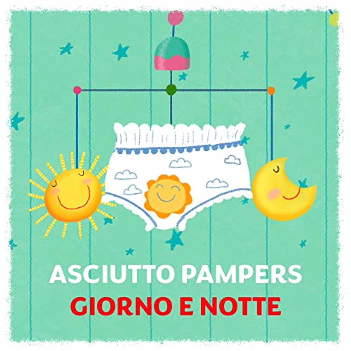 Pampers zon en maan slipje Junior maat 5, 12-18 kg, 84 luiers – Pampers