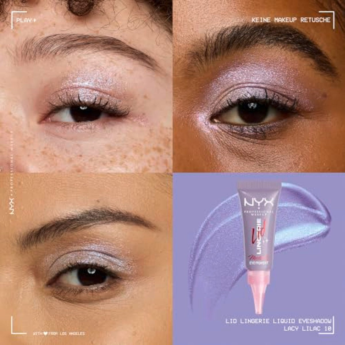 NYX PROFESSIONAL MAKEUP Lid Lingerie Lacy Lilac 10 - 3 stuks