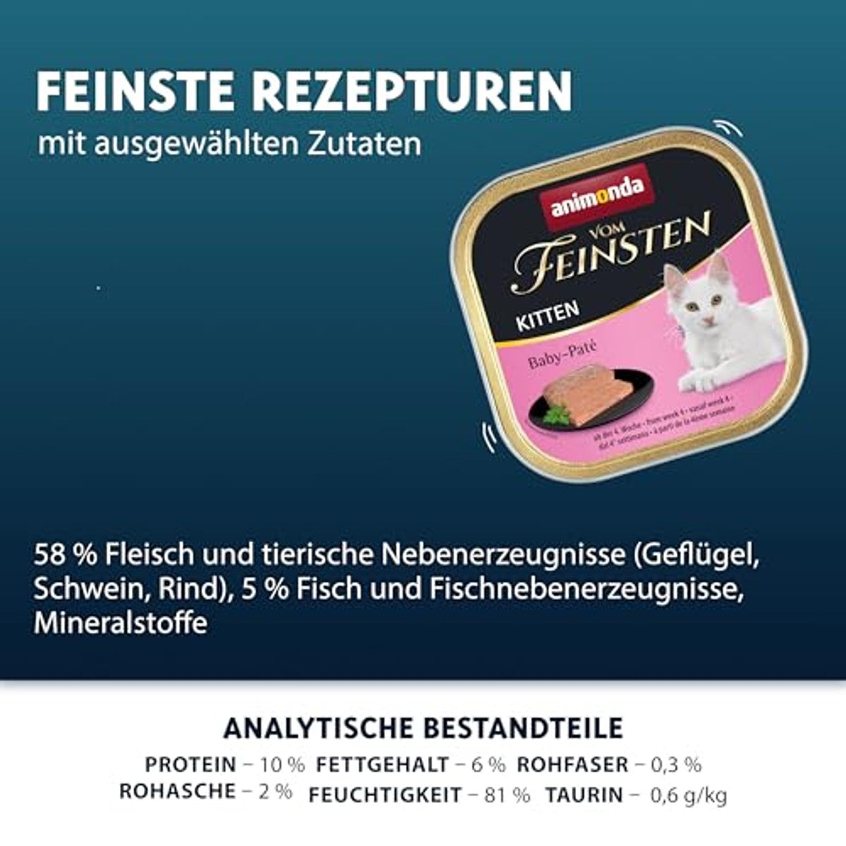 Animonda Vom Feinsten natvoer kattenvoer kitten Baby-paté - 6-pack