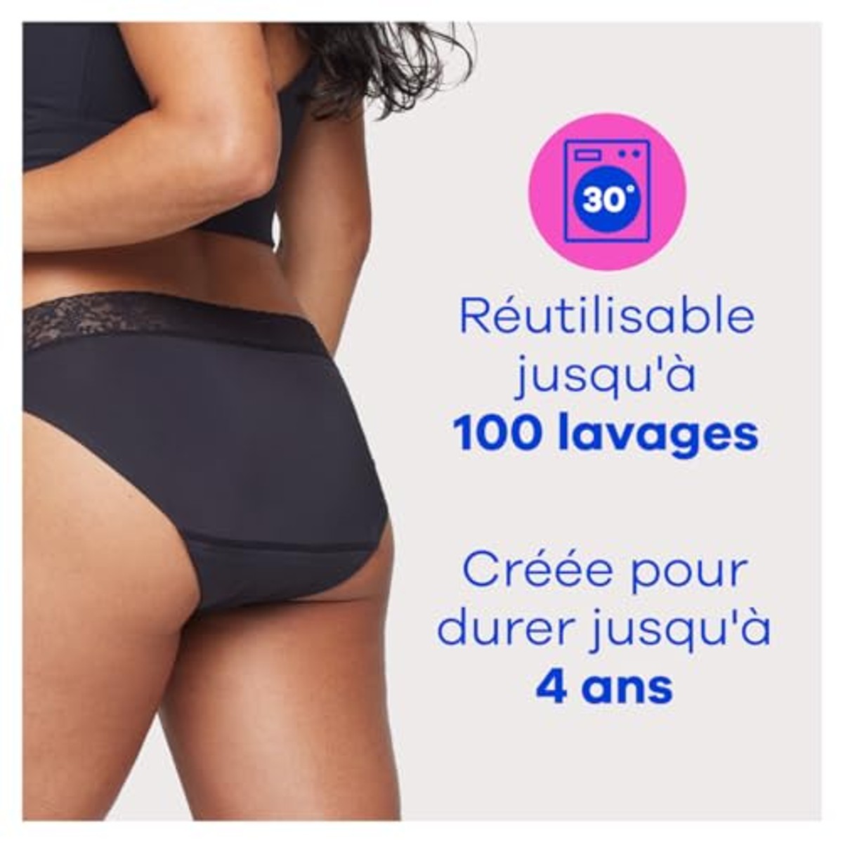 Always Menstruatiebroek bikini M 40-42 zwart, 1 menstruatie-ondergoed – Always