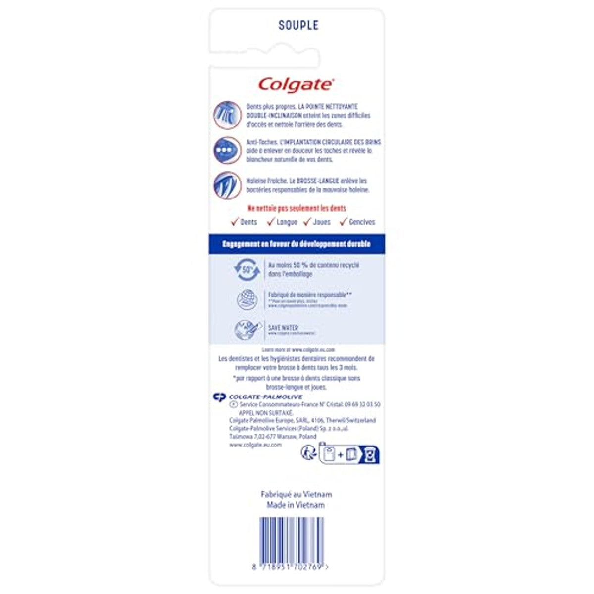 Colgate Triple Action zachte tandenborstel 3 borstels – Colgate