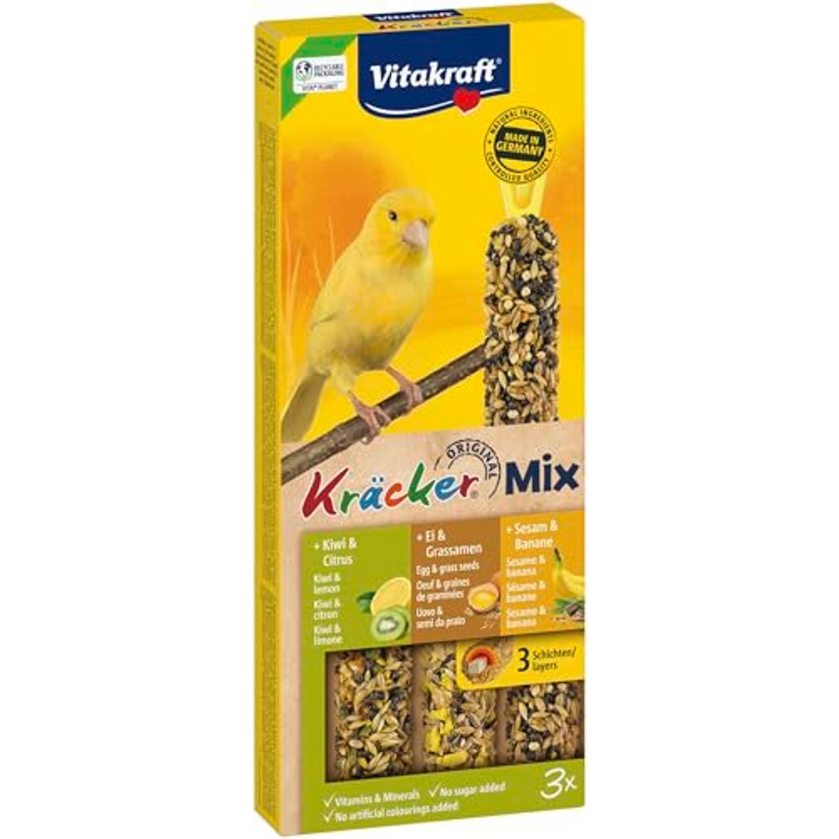 Vitakraft Cracker Mix vogelsnack kanarie 10 x 80 g - 6-pack