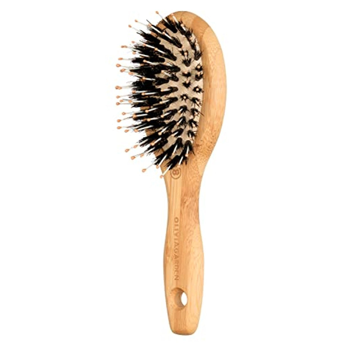 Olivia Garden Bamboo Touch Brush – duurzame bamboe ontwarrende haarborstel, nylon en wildzwijnharen, maat XS