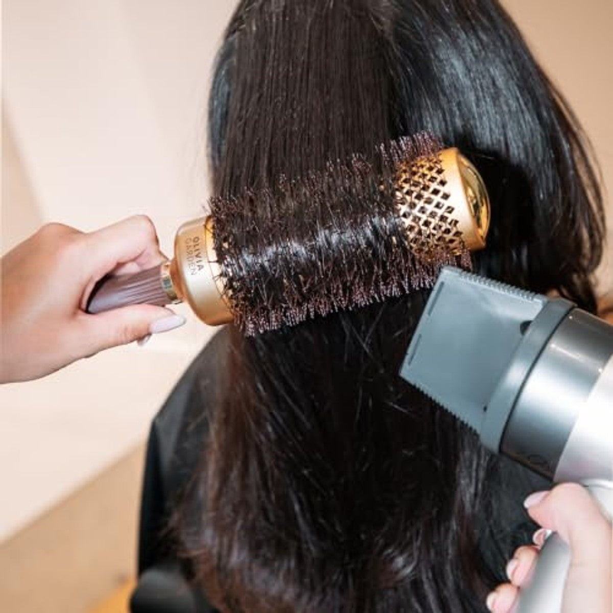 Olivia Garden Expert Blowout Speed Rundbürste aus Keramik mit extra langem Körper für 25% schnelleres Styling