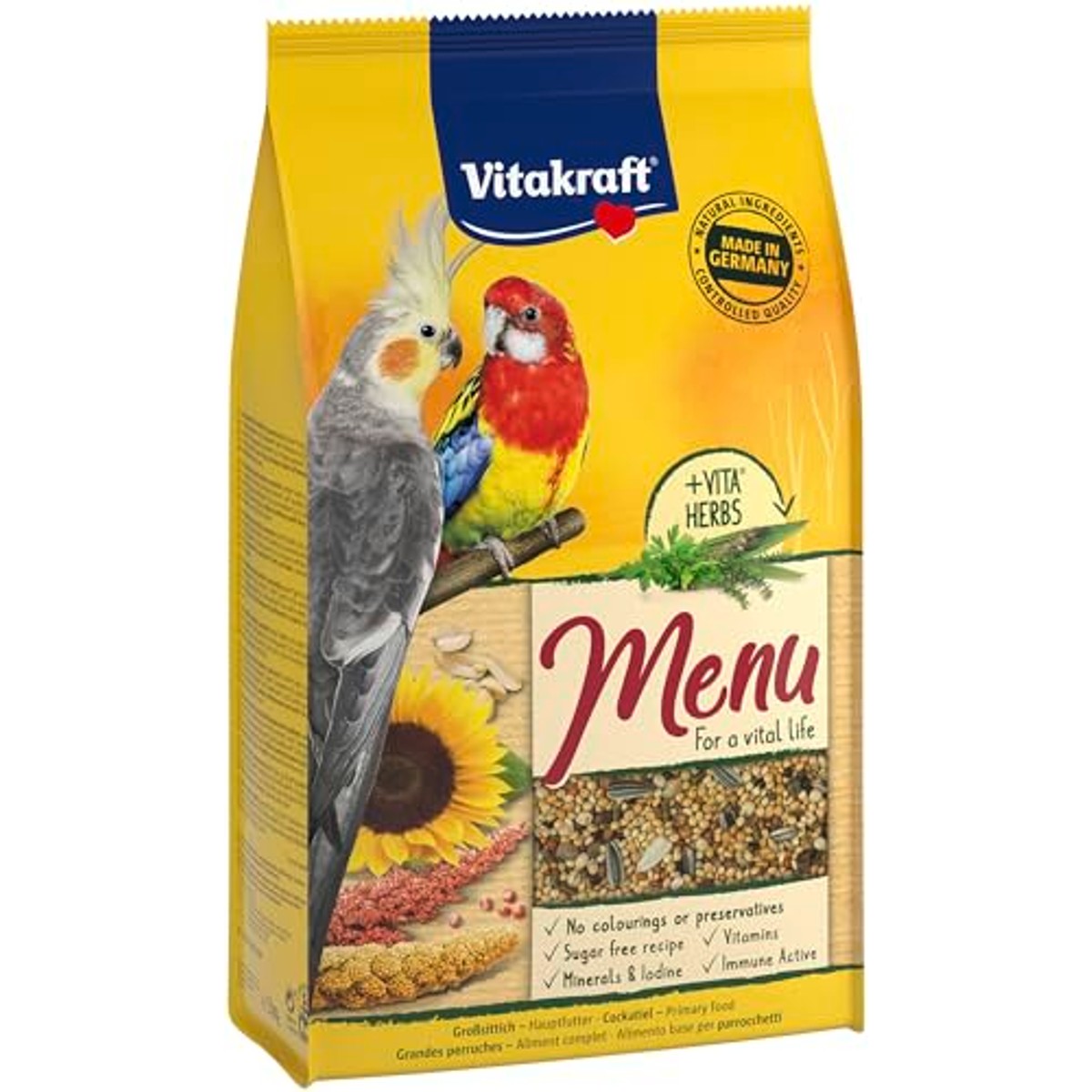 Vitakraft Menu Vogelvoer Grote Parkieten 5 x 1 kg - 3-pack