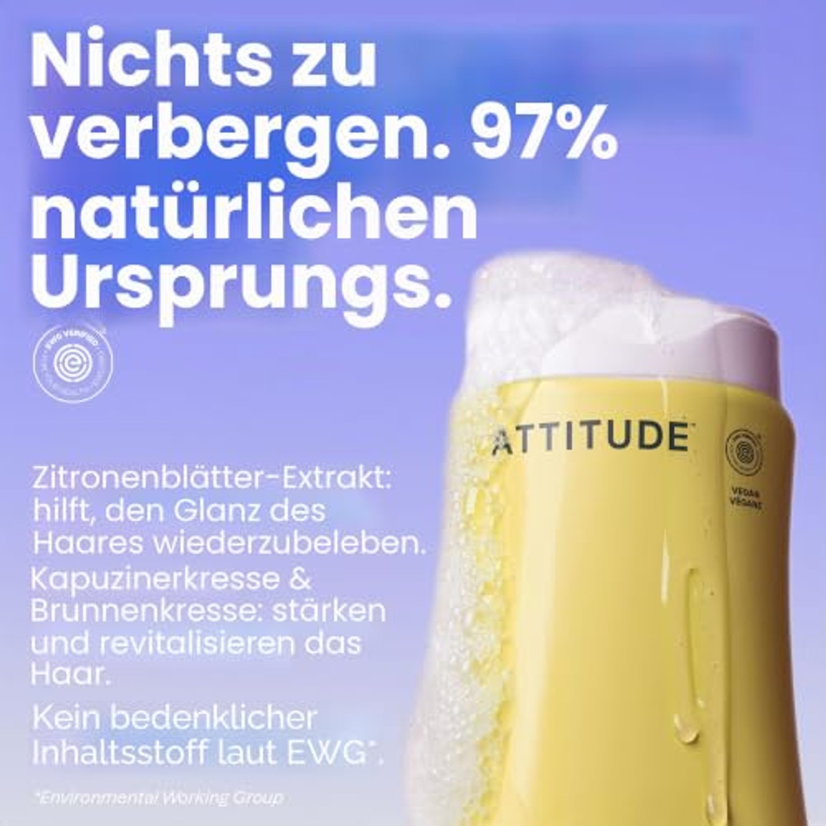 Attitude Super Leaves Clarifying Shampoo Citroenblad & Witte Thee 16 oz - 3-pack