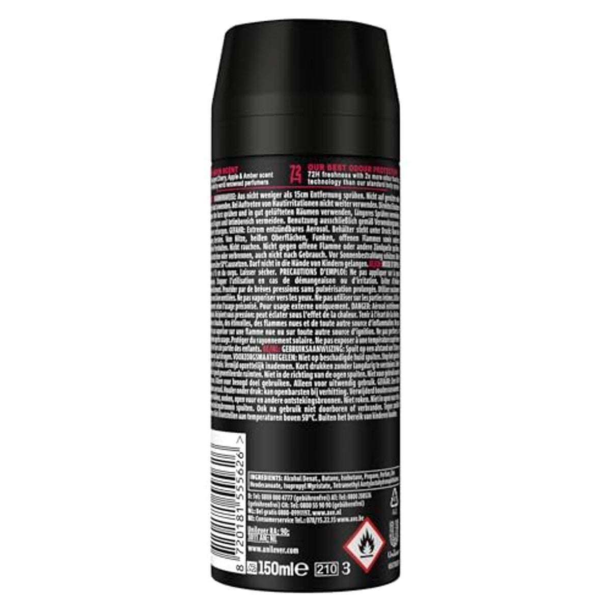 Axe Cherry Fizz Premium Bodyspray zonder aluminiumzouten 150 ml – Axe