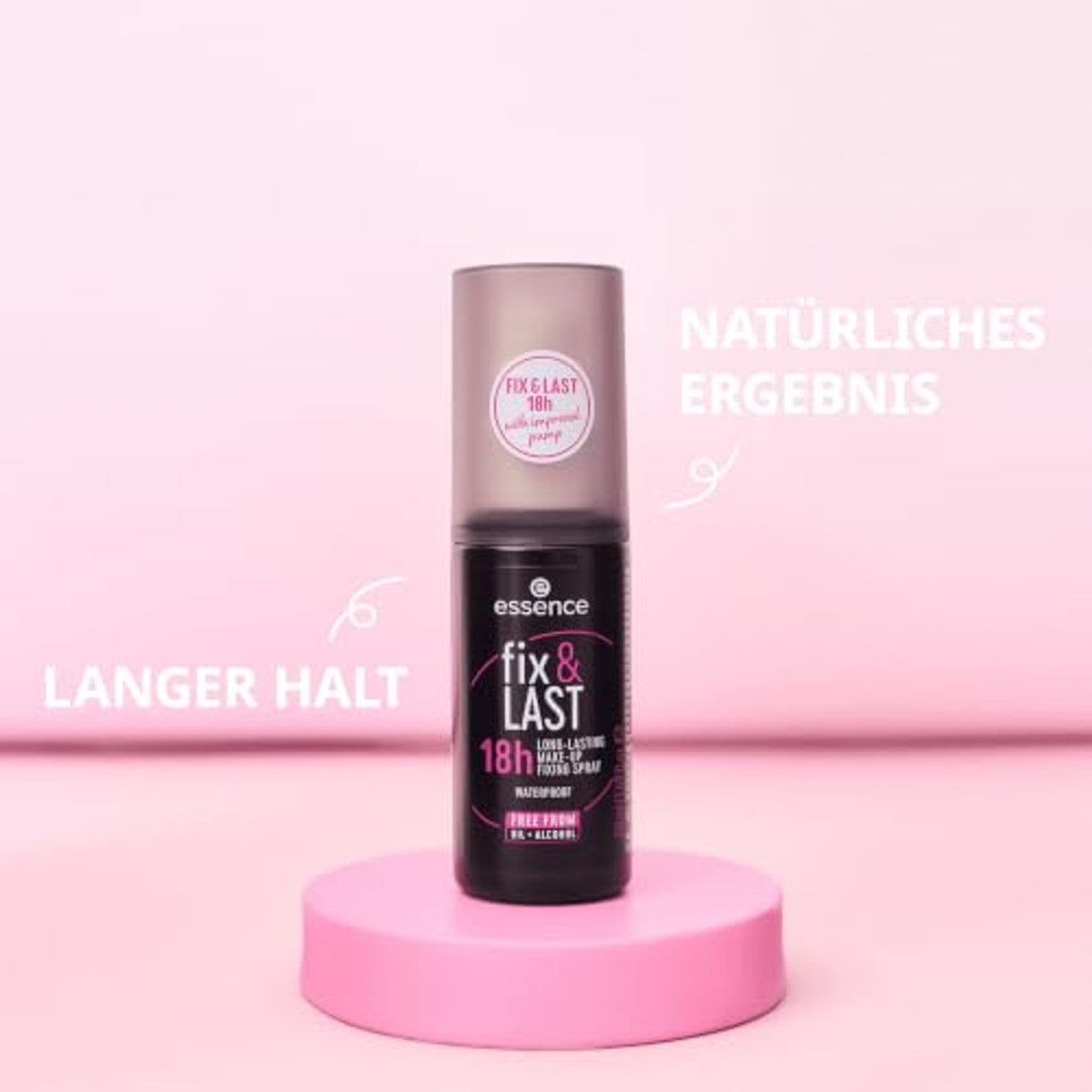 essence fix & last 18h langdurige make-up fixerende spray, 50 ml | Setting Spray voor een onberispelijke make-up-look, verbeterde sproeikop, resultaat voor maximaal 18 uur – Essence Cosmetics