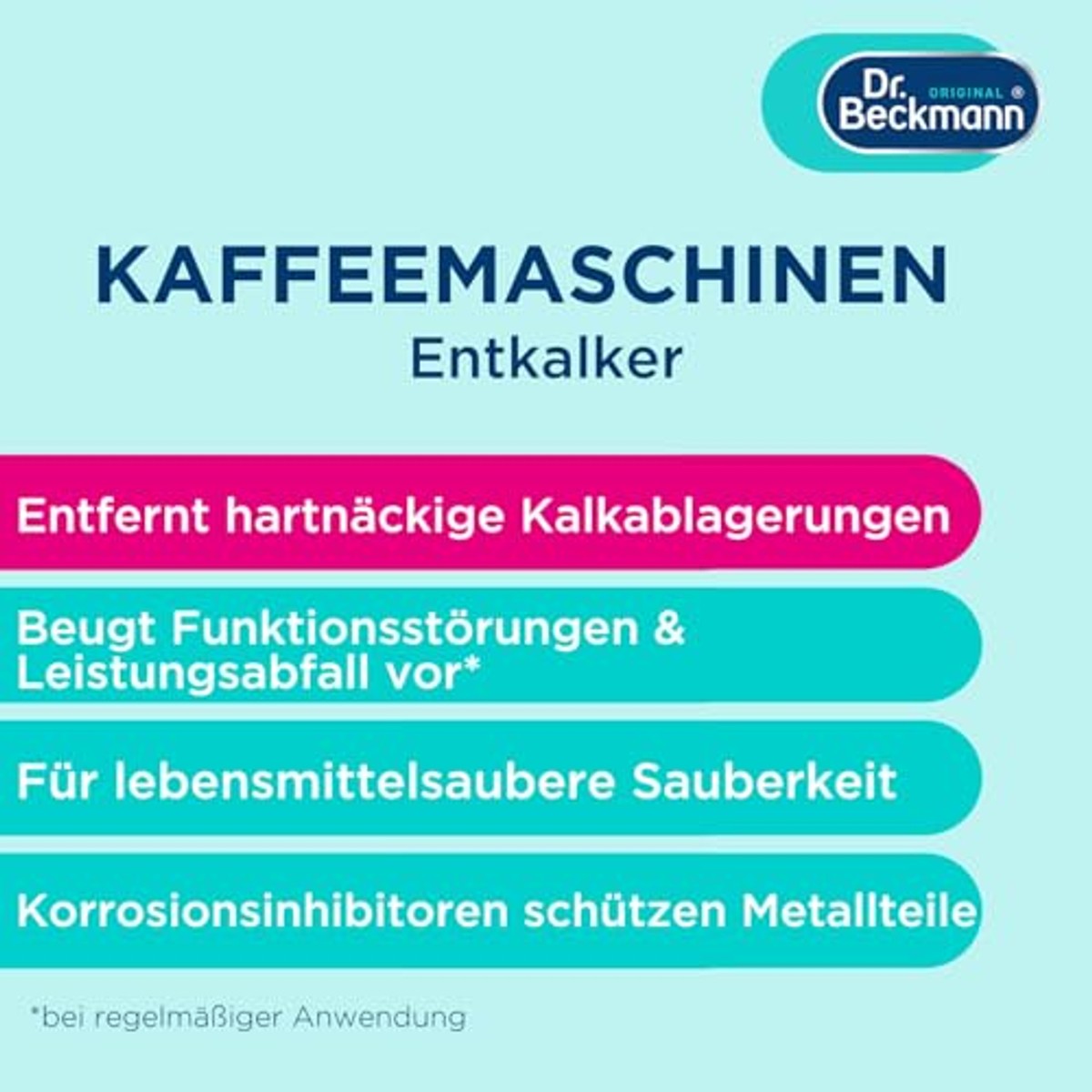 Dr. Beckmann Ontkalker voor koffiemachines, 250 ml – Dr. Beckmann