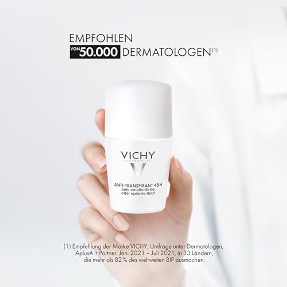 Vichy Anti-transpirant Roll-on voor Gevoelige Huid 2 x 50 ml - 6-pack