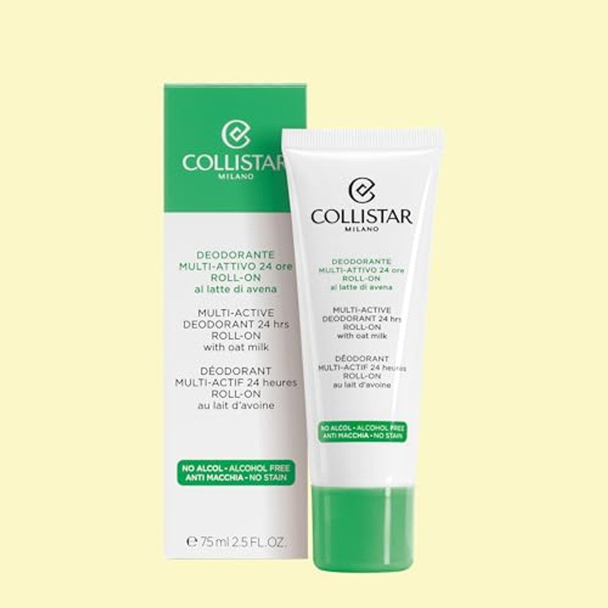Collistar Multiactieve 24-Uurs Deoroller met Havermout en Kamille 75 ml - 6-pack