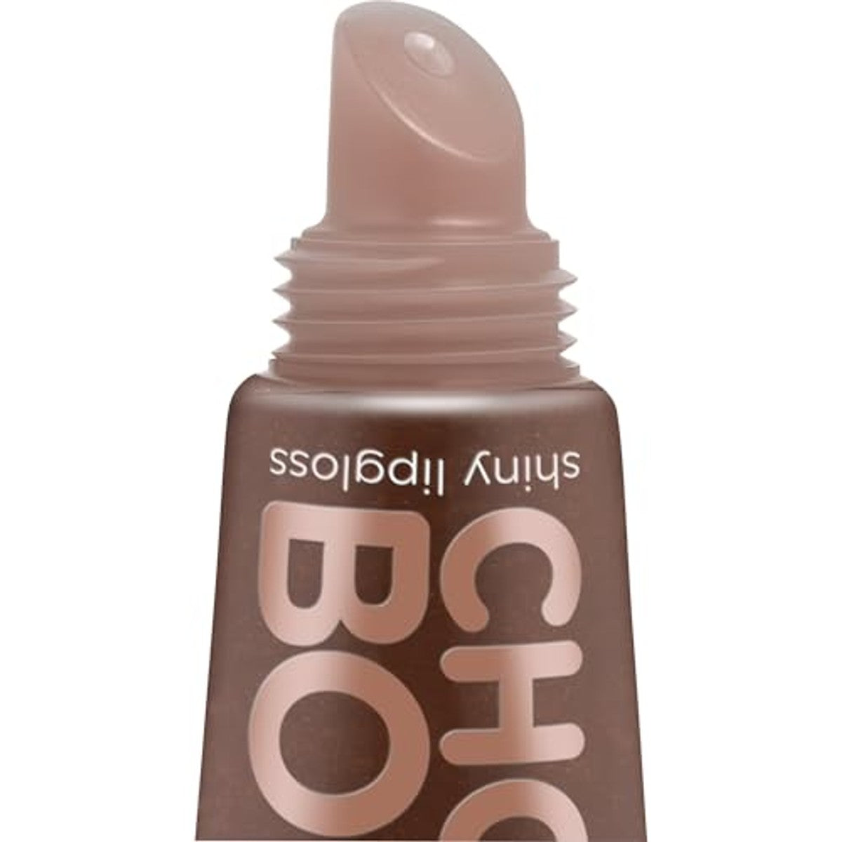 essence CHOCO BOMB shiny lipgloss, nr. 01, bruin, natuurlijk, glanzend, stralend fris, glinsterend, veganistisch, zonder conserveringsmiddelen, zonder parabenen, zonder microplastic deeltjes, per stuk | Niet-klevende lipgloss in een – Essence Cosmetics