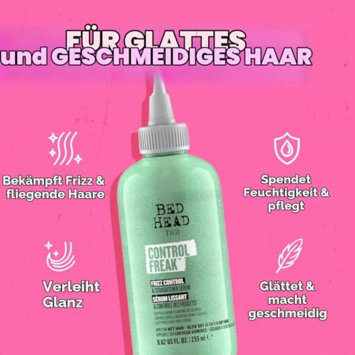 Bed Head by TIGI Control Freak anti-frizzserum voor glad en glanzend haar, 250 ml – TIGI