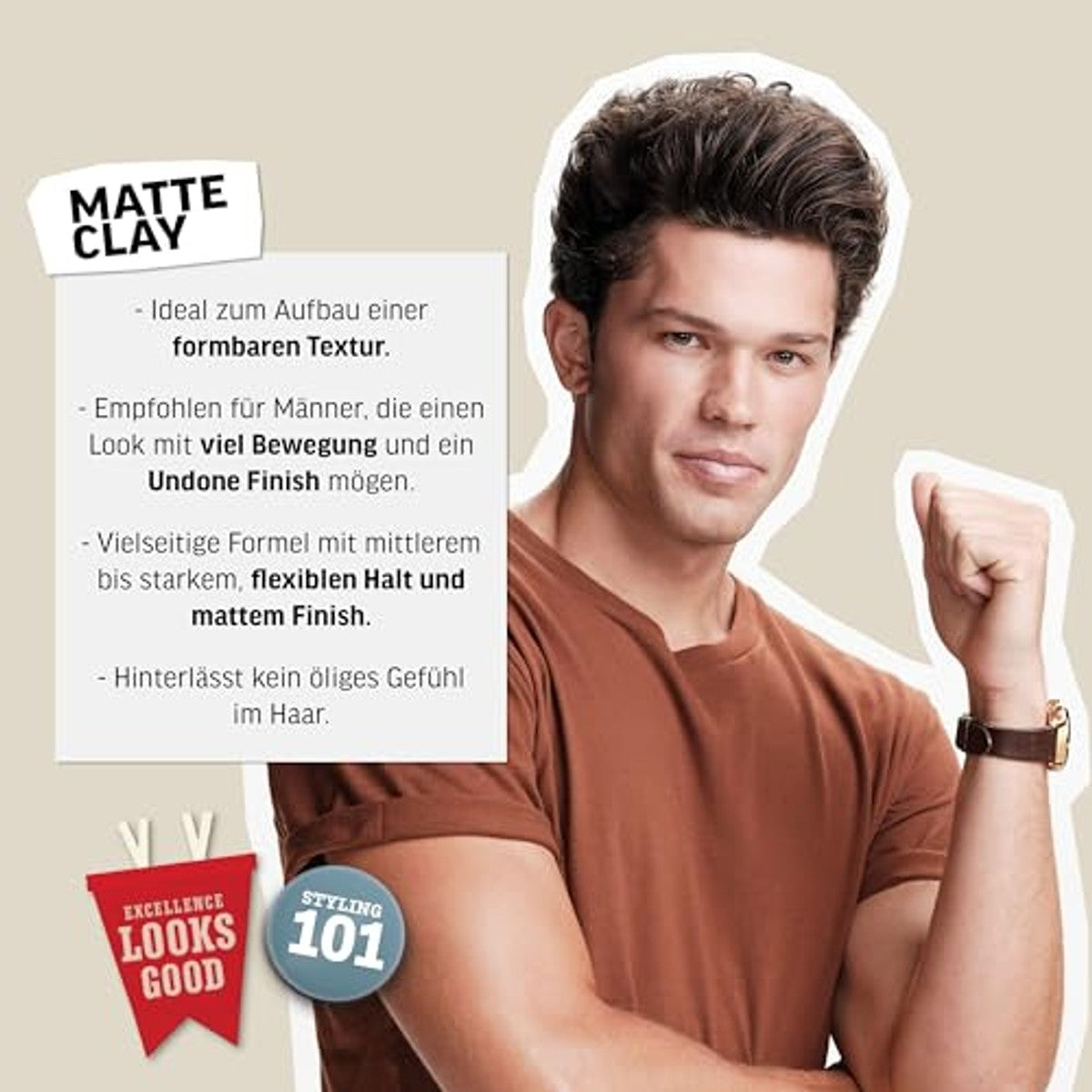 American Crew Matte Clay Stylingklei voor Mannen 85 g - 3-pack